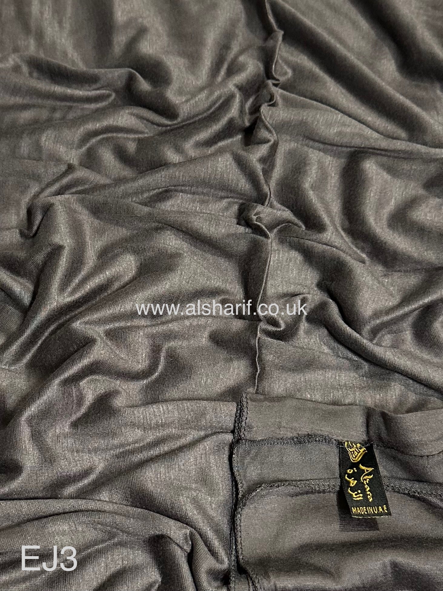 Emirati Jersey Hijab Dark Grey