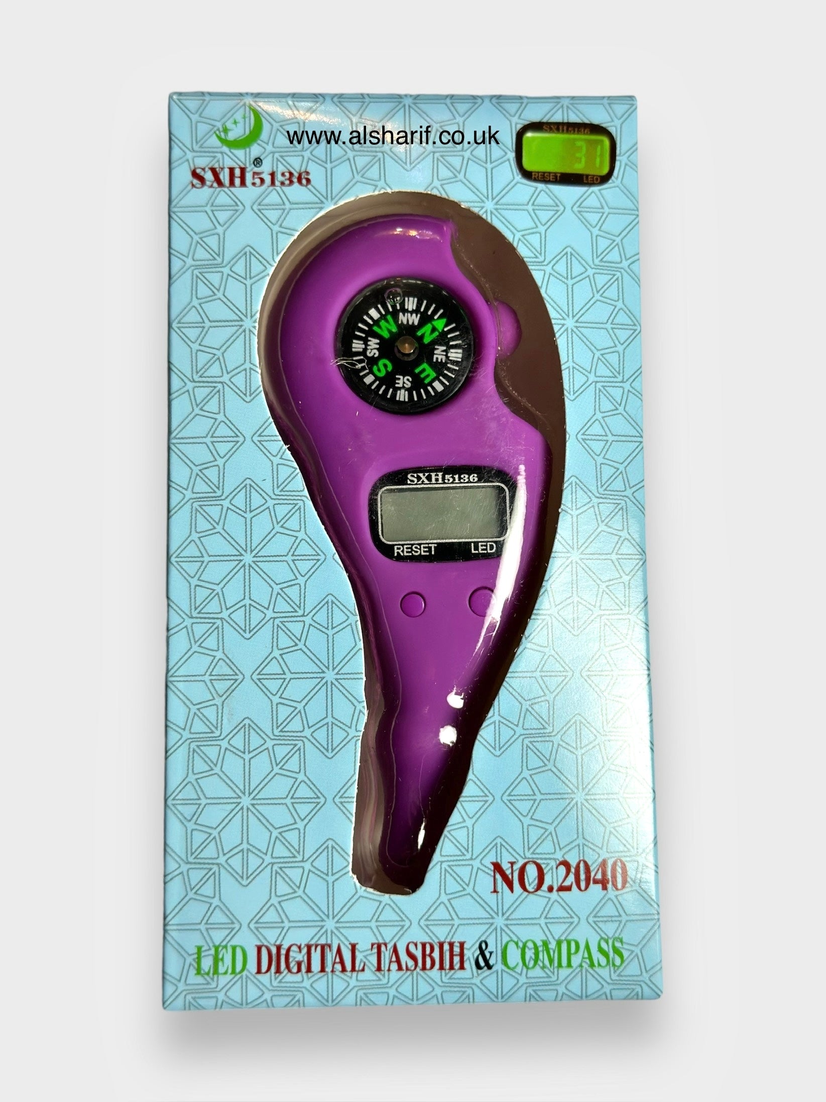 LED With Compas Digital Finger Tasbeeh Counter - DT26