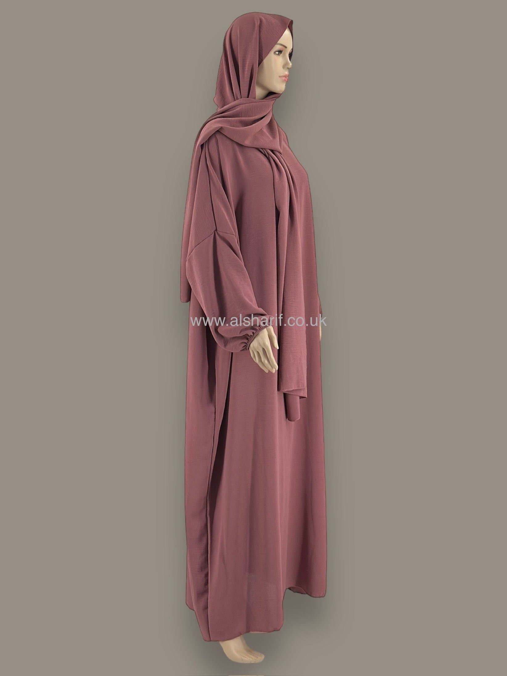 Wide Abaya Jilbab With Attached Hijab - AB102