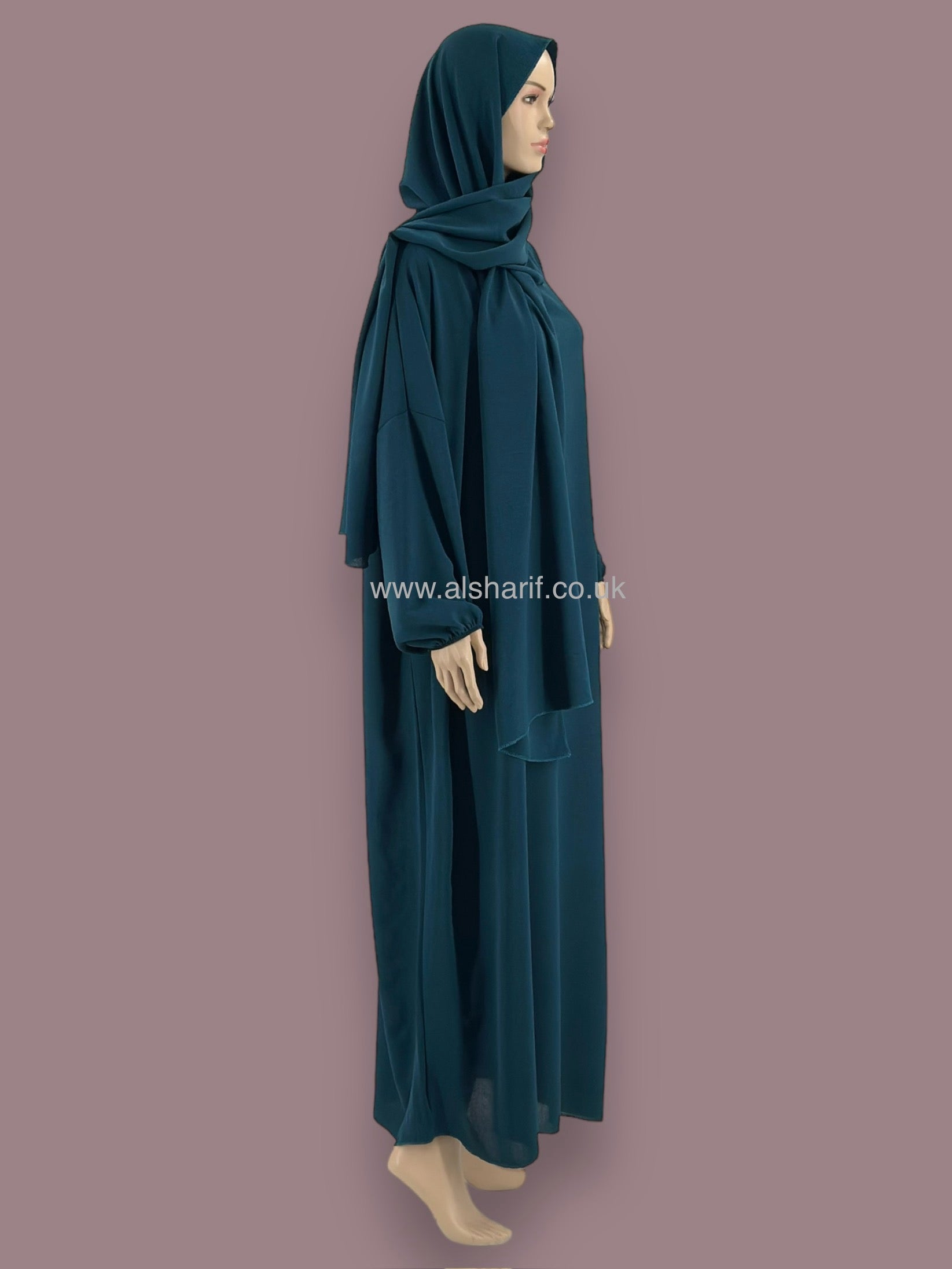 Wide Abaya Jilbab With Attached Hijab - AB102