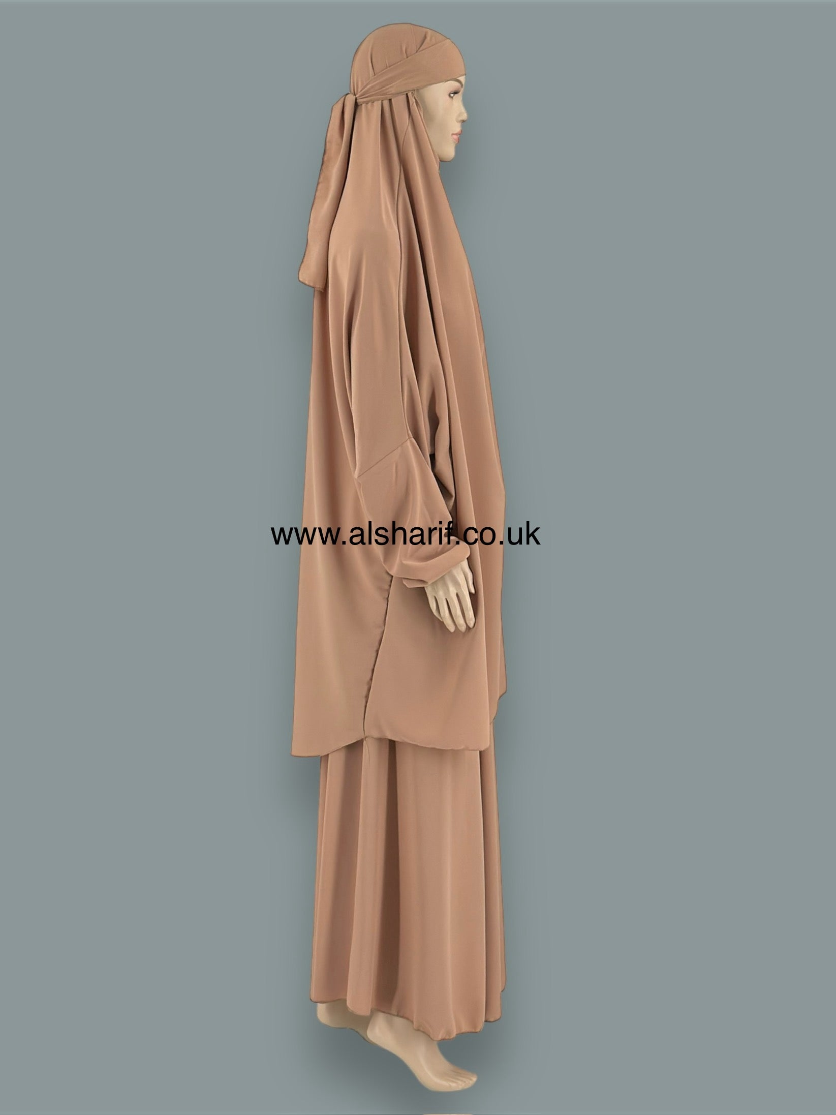 2 Piece Silk Jilbab Set Skirt + Khimar - AB86