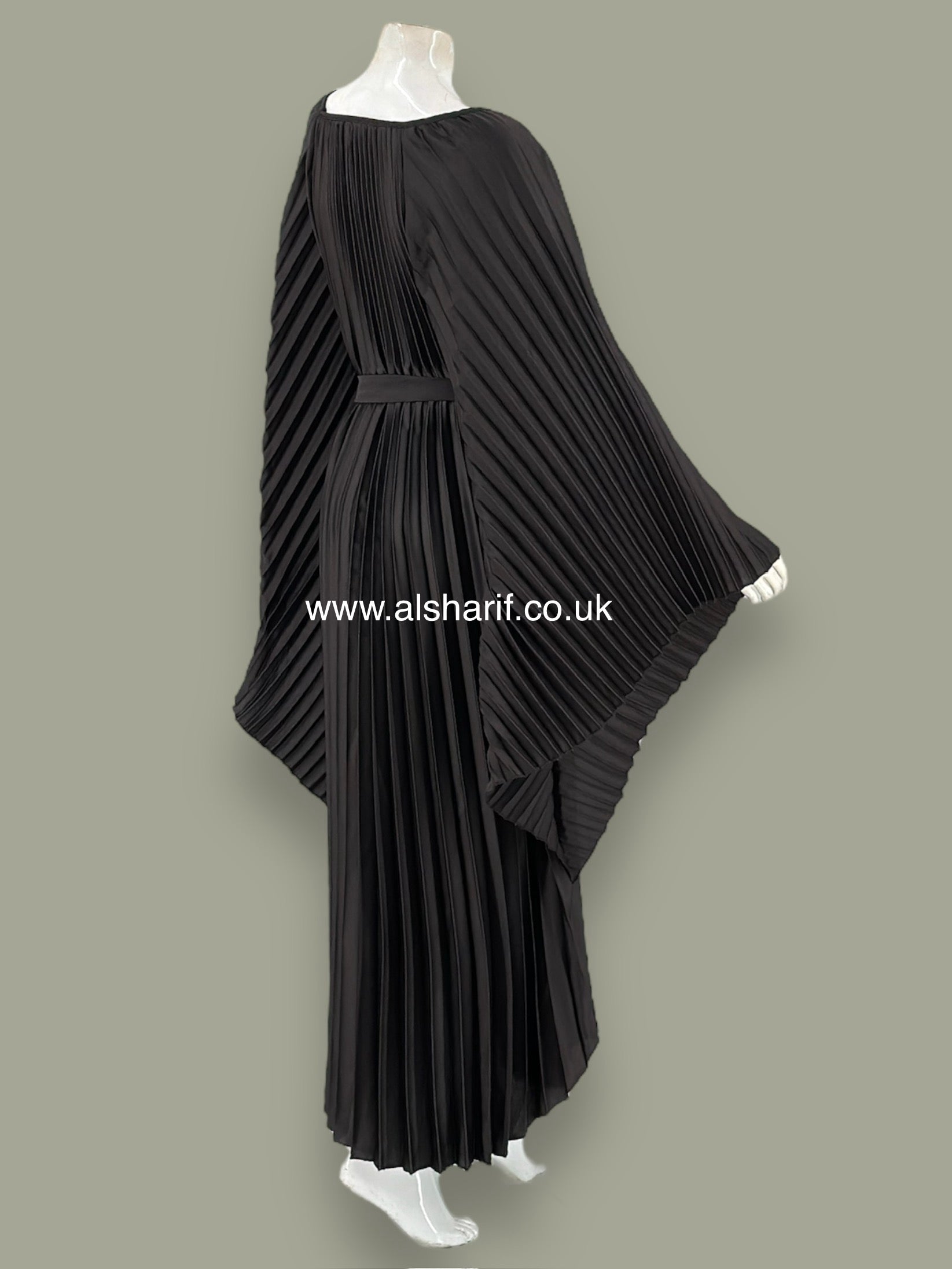 Pleated Butterfly Silk Kaftan Dress - KD137