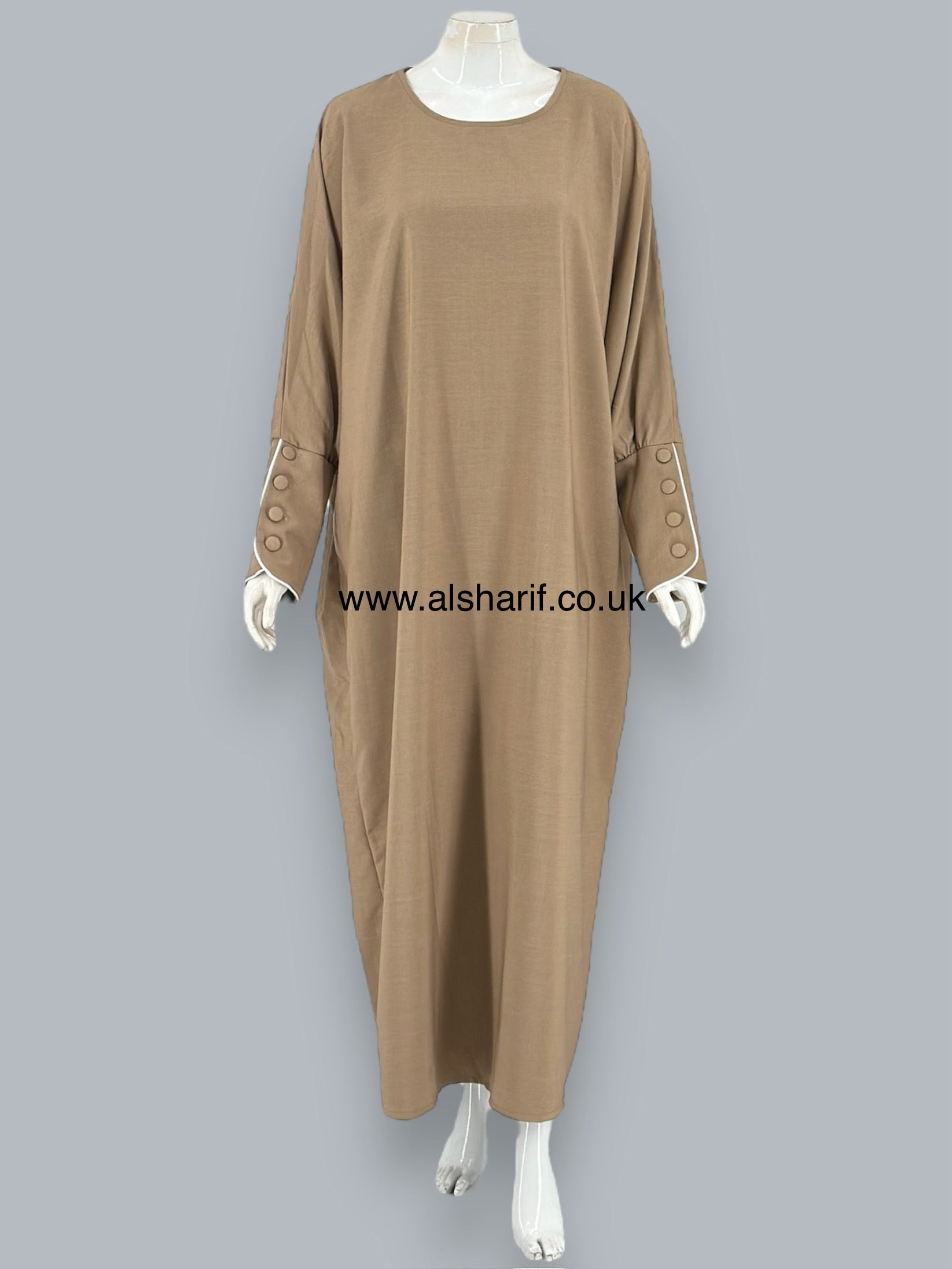 Elegant Button Cuffs Abaya - AB132