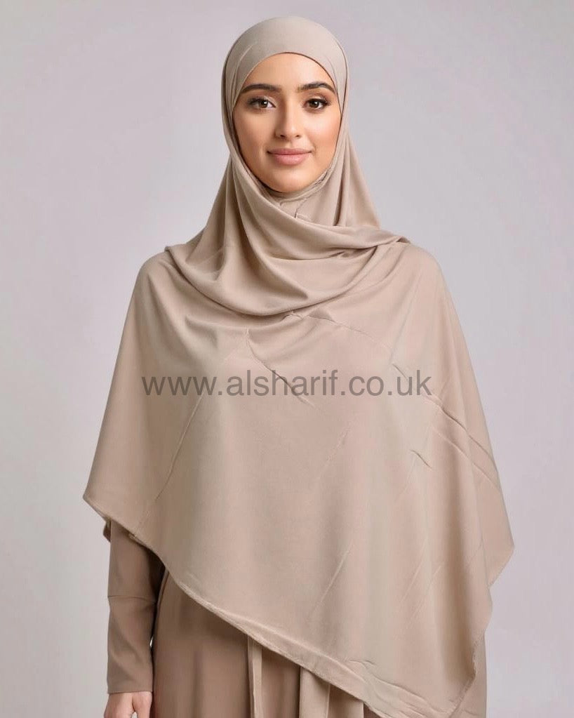 Maxi Emirati Jersey Hijab Beige Mocha