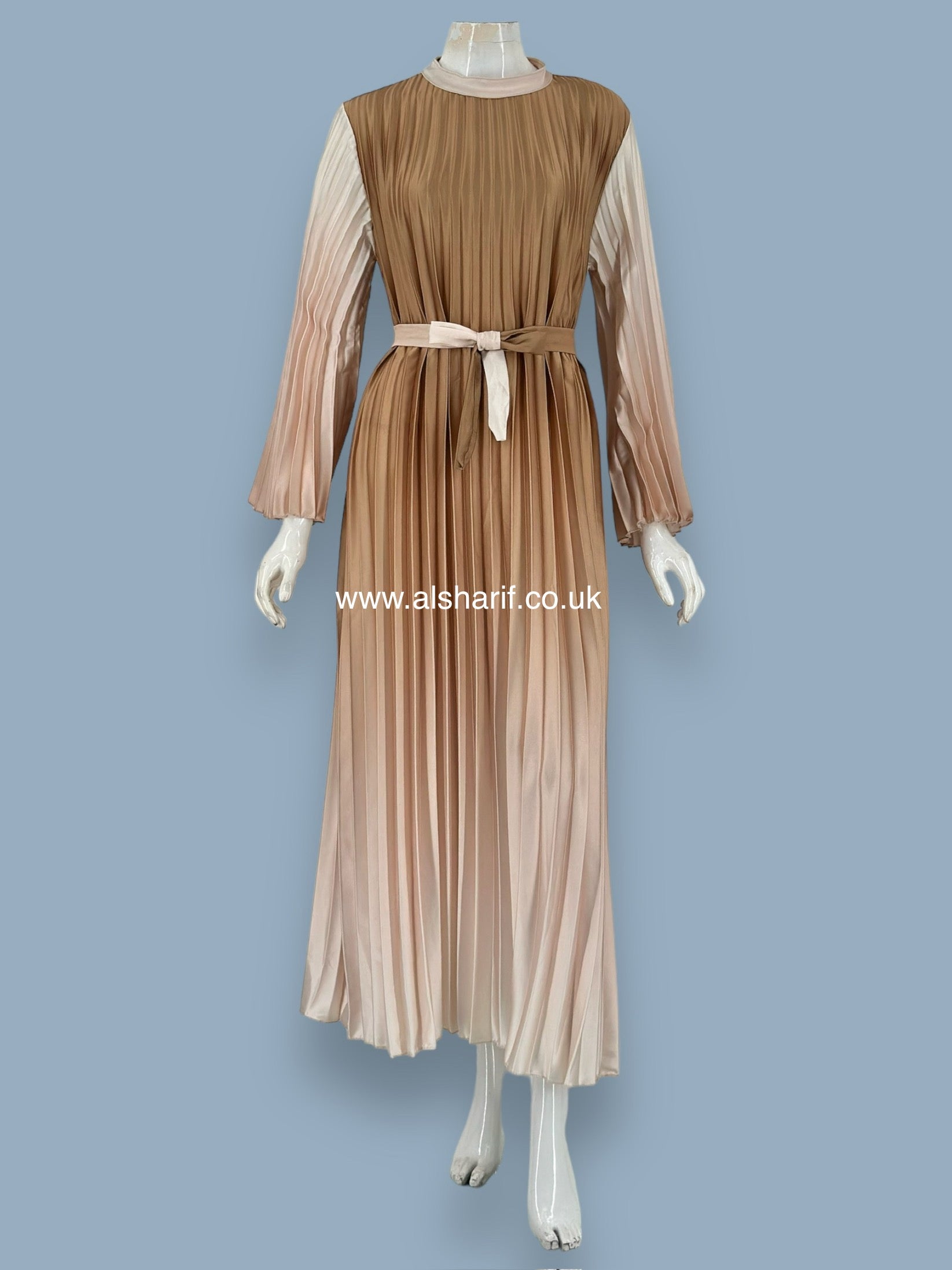 Pleated Satin Dress - D160