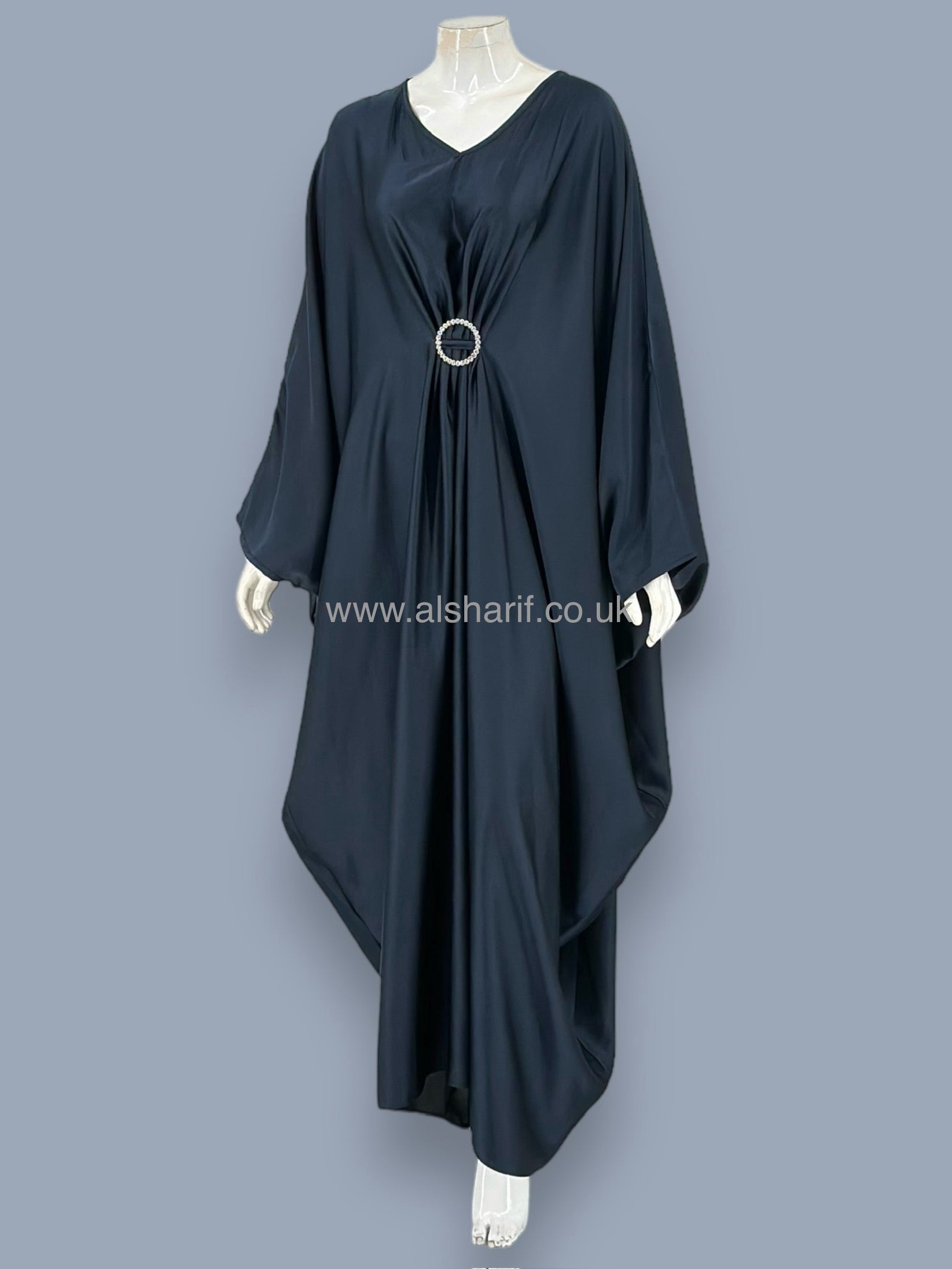 Wide Butterfly Silk Kaftan Dress - KD133