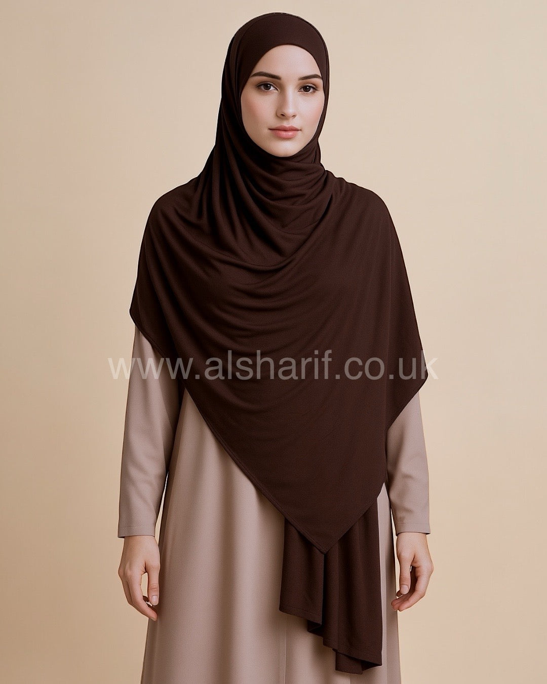Maxi Emirati Jersey Hijab (37A) Brown