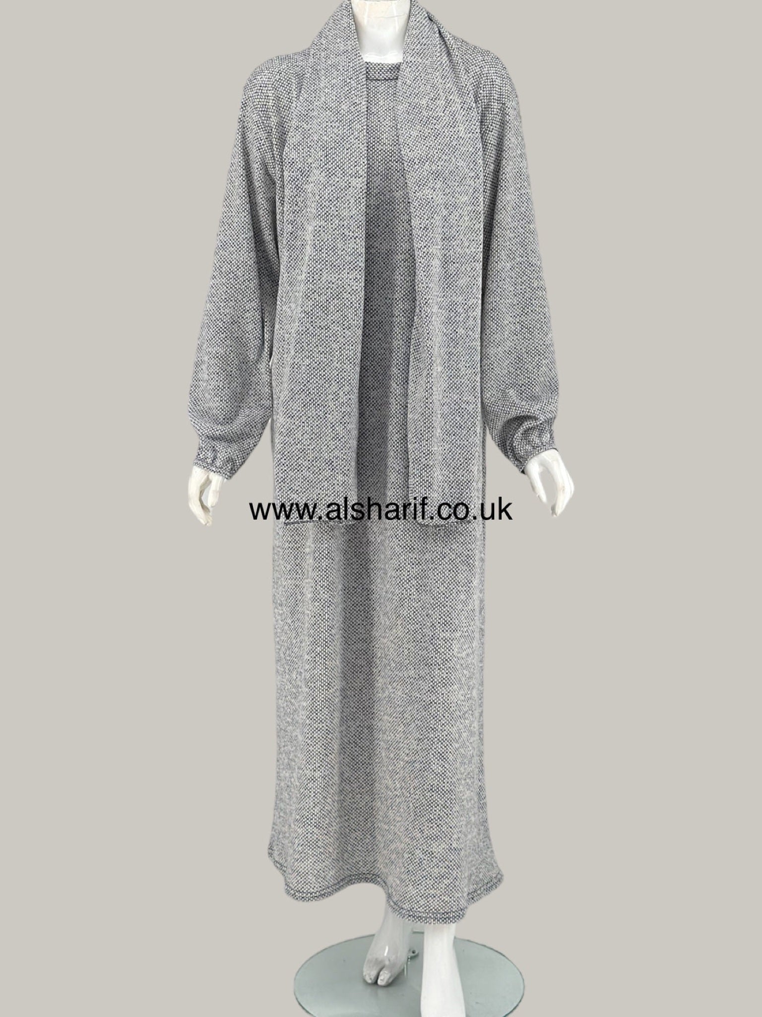 Winter Abaya Dress With Scarf