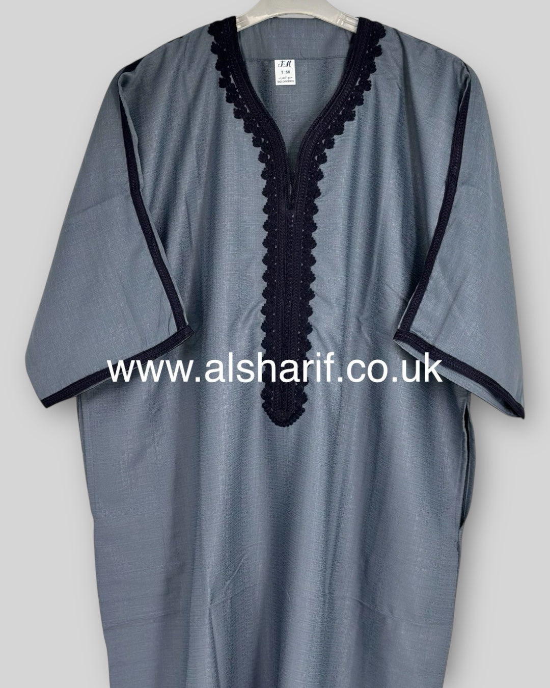 Grey Moroccan Thobe Jubba Gandoura M21