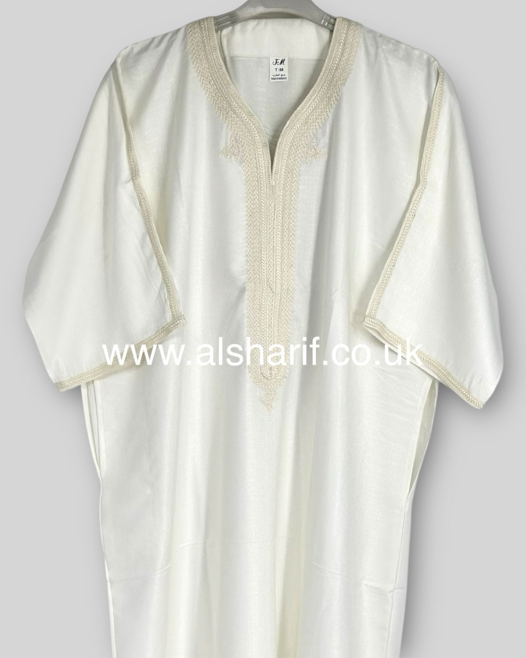 Cream Moroccan Thobe Jubba Gandoura M15