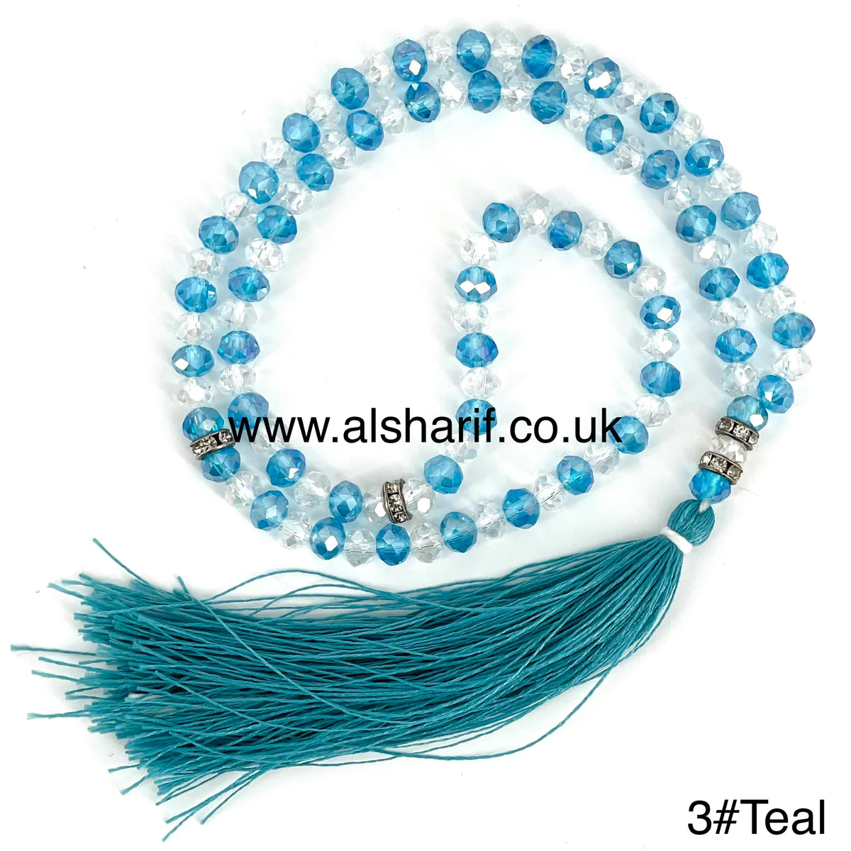 Crystal Tasbeeh 99 Beads 3#Teal