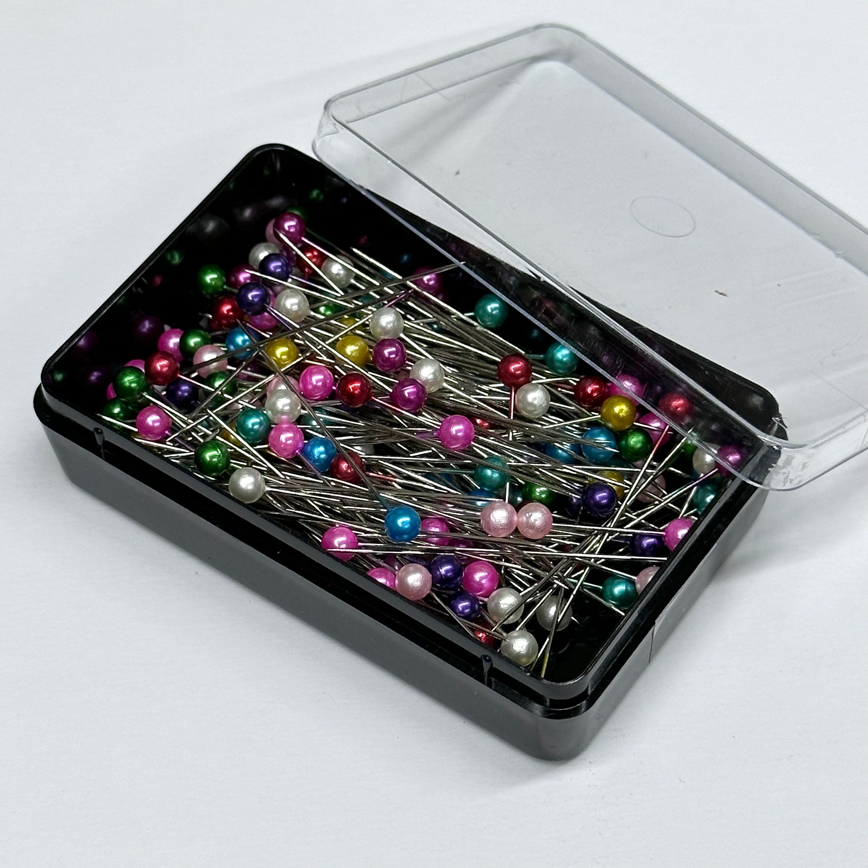 144 Pearl Assorted Colours Head Pins #125
