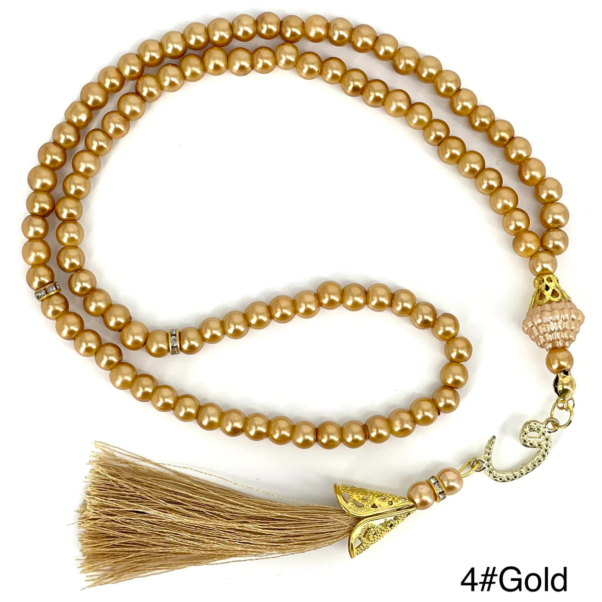 Tasbeeh 99 Beads 4#Gold