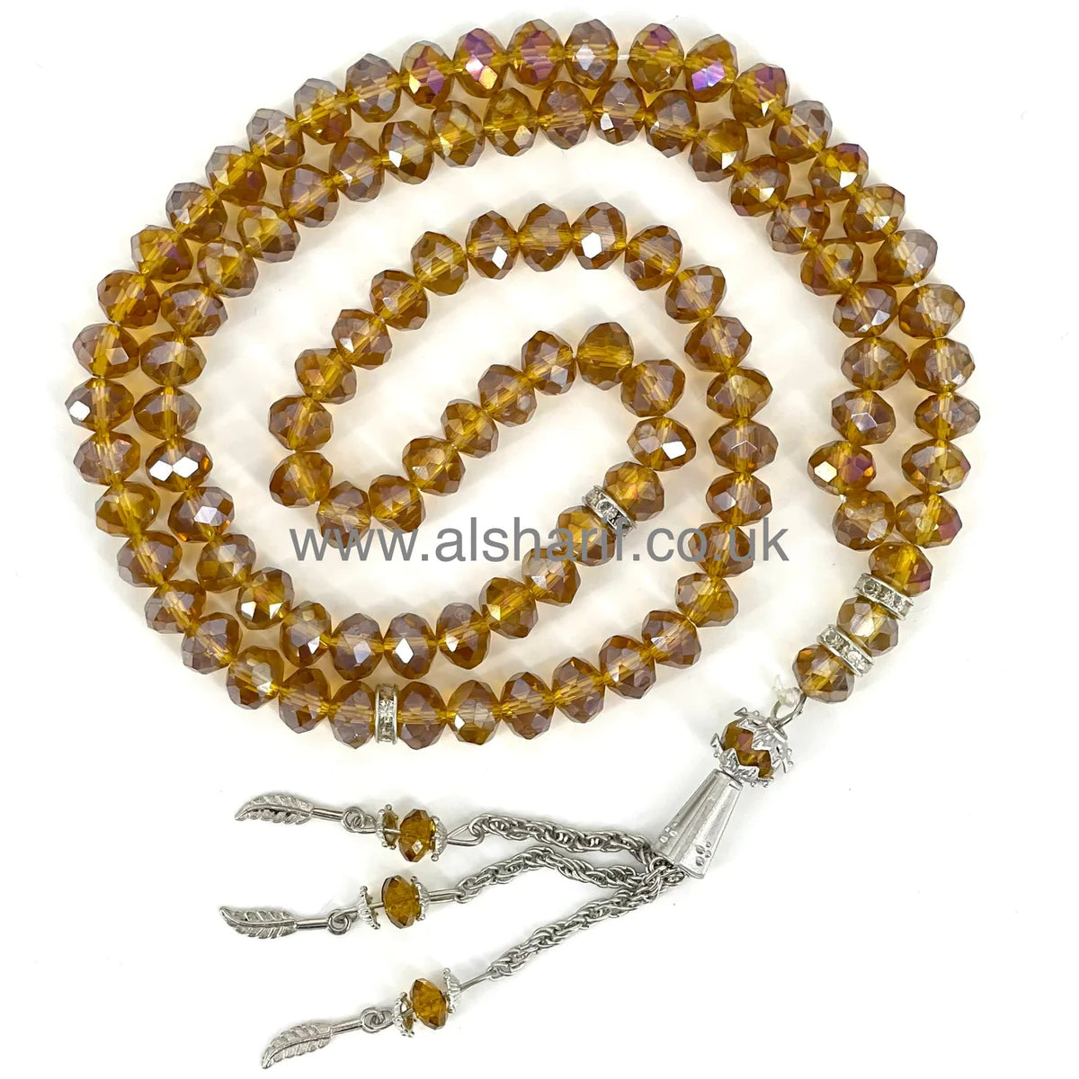 Crystal Tasbeeh 99 Beads 2#Glod