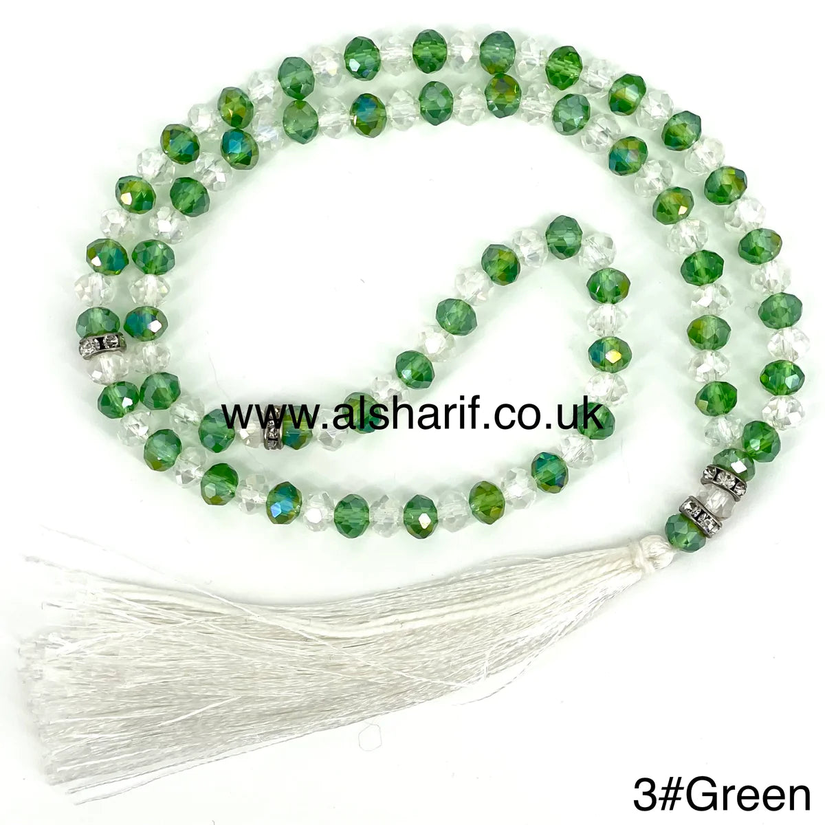 Crystal Tasbeeh 99 Beads 3#Green