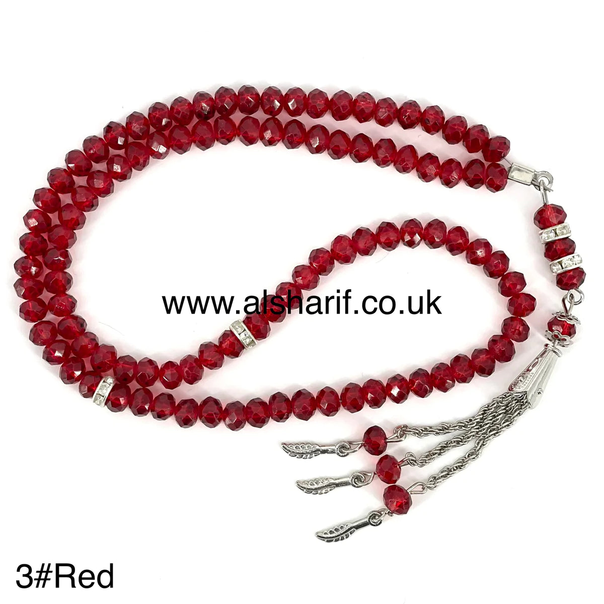 Crystal Tasbeeh 99 Beads 3#Red