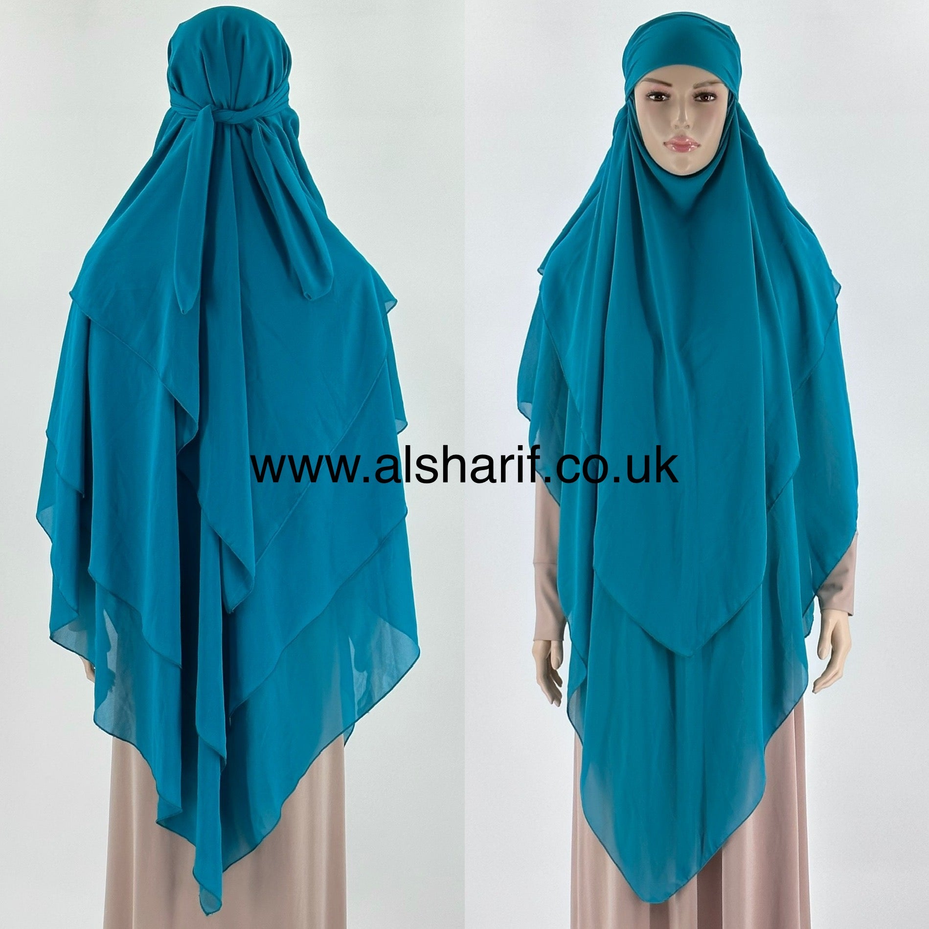 3 Layer Triangular Chiffon Khimar Hijab - KC4