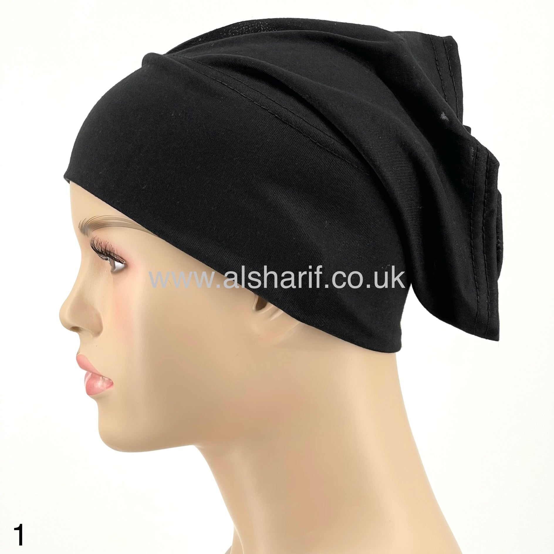 Under Hijab Tube Bonnet Cap #1 - Black