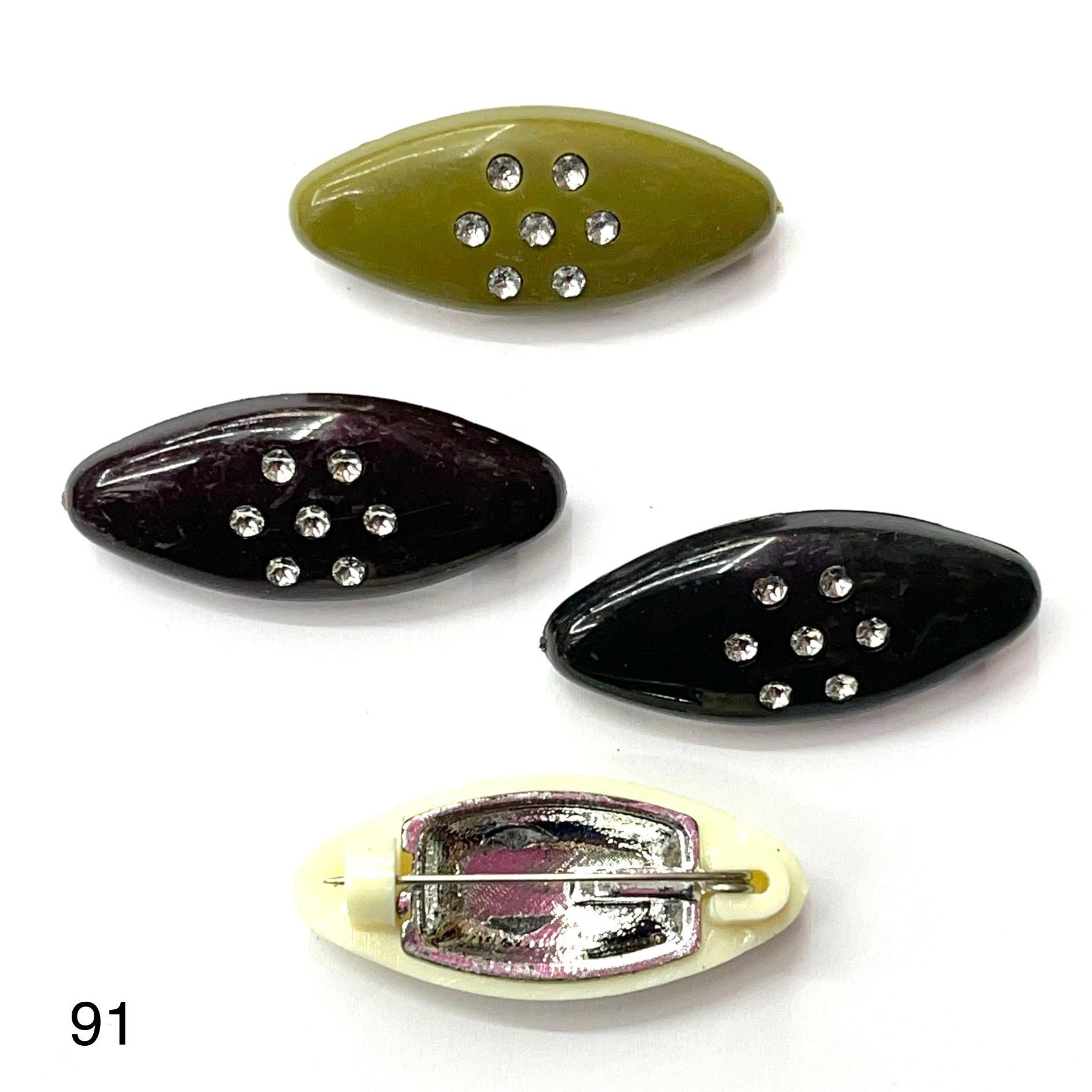 Pack of 4 Black Hijab Safety Pins #91 - AL SHARIF STORE