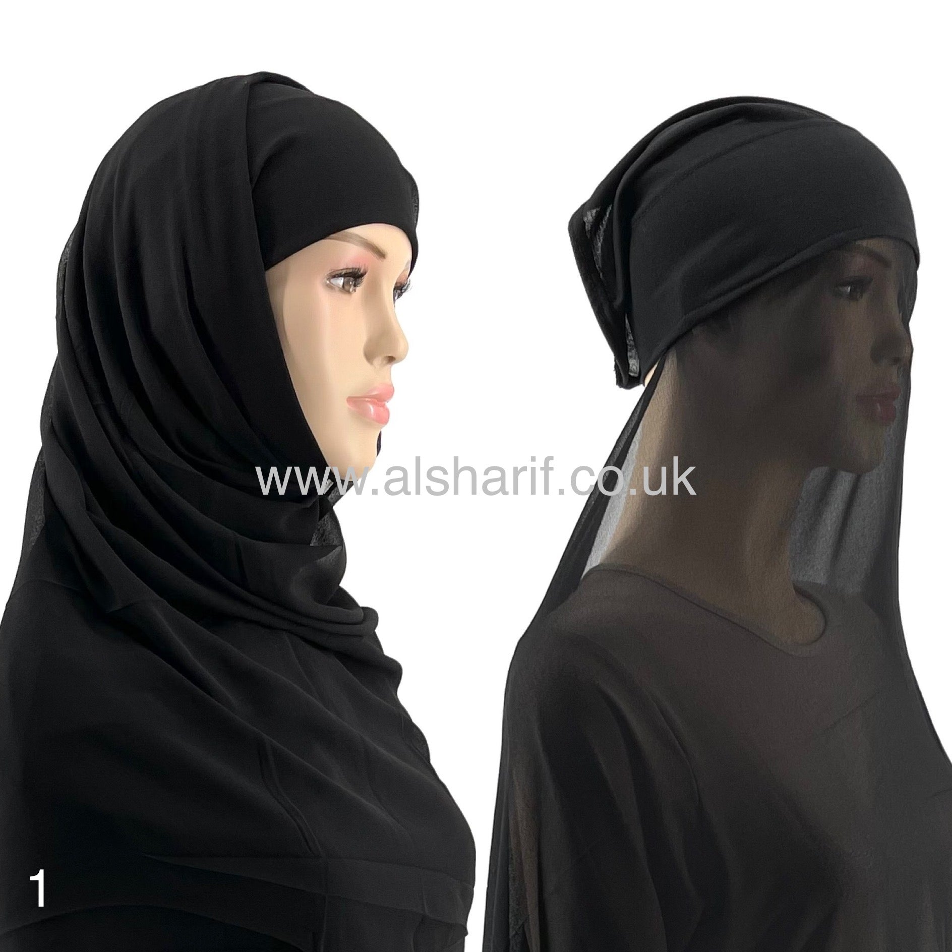 Instant Chiffon Hijab 1 (Black)