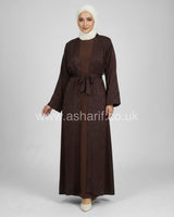 Satin 2 Piece Abaya Dress Set