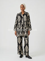 Co-Ord Set Longline Top & Wide Leg Trouser