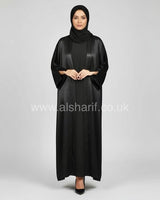 2 Piece Set Crinkled Silk Abaya Dress