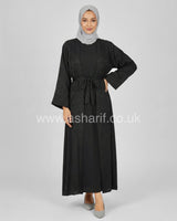 Satin 2 Piece Abaya Dress Set