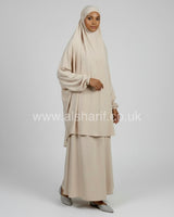 Two Piece Satin Jilbab Set (Khimar + Skirt)