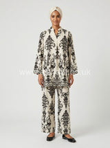 Co-Ord Set Longline Top & Wide Leg Trouser