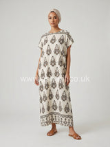 Paisley Print Kaftan Dress