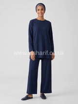 Belted Crepe Co-Ord Set with Wide Leg Trousers