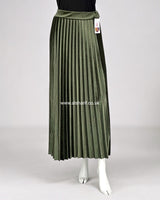 Pleated Velvet Skirt