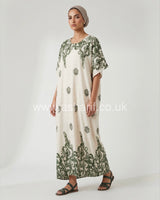 Cotton Viscose Printed Kaftan Dress