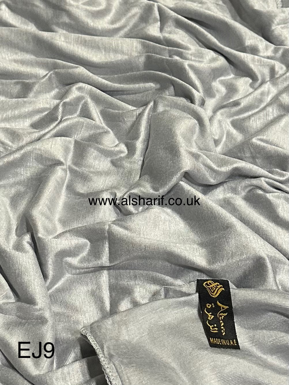 Emirati Jersey Hijab Silver Light Grey