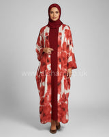 Rhinestone Silk 2 Piece Abaya Set