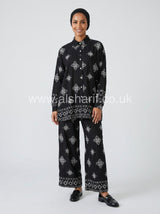 Co-Ord Set Button-Up Shirt & Wide Leg Trouser