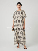 Paisley Print Kaftan Dress