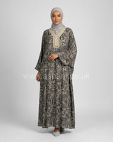 Satin Kaftan Dress