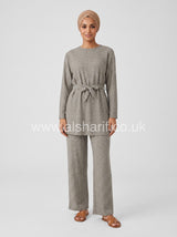 2 Piece Knitted Co-Ord Trouser Set with Belt