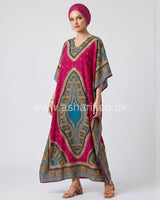 Printed Maxi Kaftan Dress