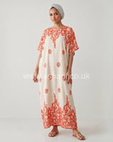 Cotton Viscose Printed Kaftan Dress
