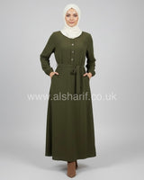 Plain Closed Crepe Abaya Dress