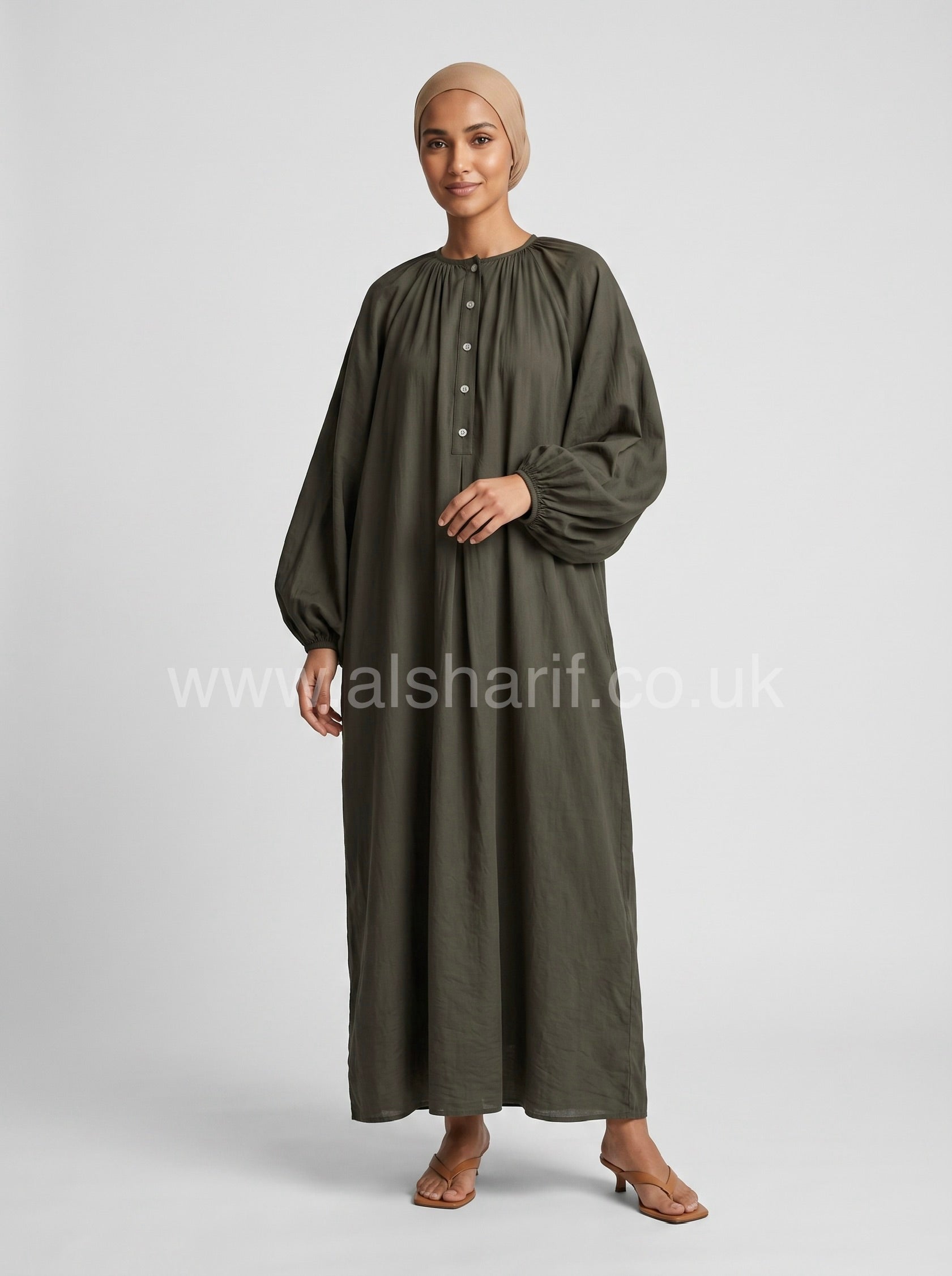 Wide-Fit Modest Maxi Dress