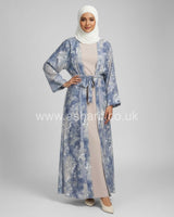 Satin 2 Piece Abaya Dress Set