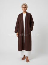 Embroidered Open Abaya Coat