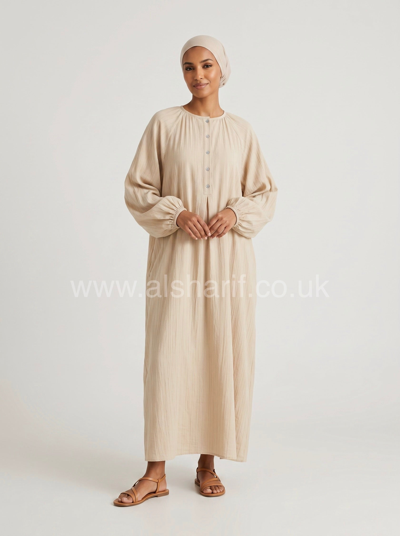 Wide-Fit Modest Maxi Dress