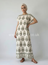 Paisley Print Kaftan Dress