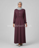 Plain Closed Crepe Abaya Dress