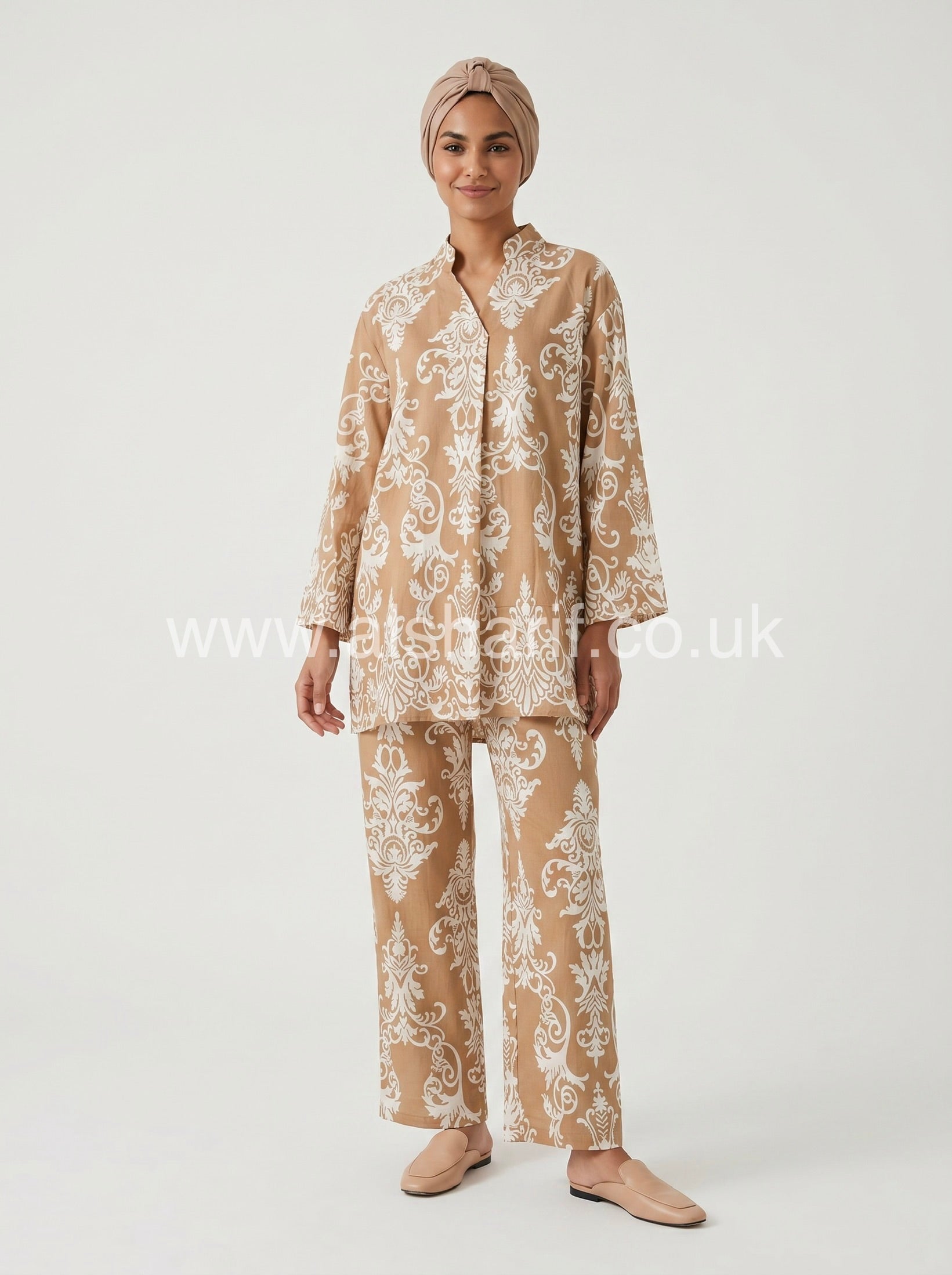 Co-Ord Set Longline Top & Wide Leg Trouser